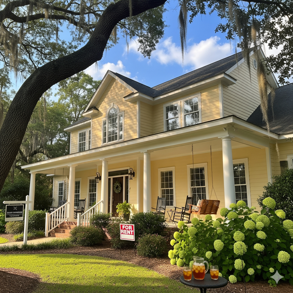make an image of a rental house in georgia in the summer