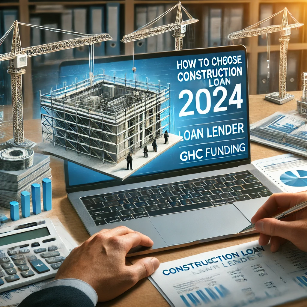 DALL·E 2024-07-31 18.58.41 - Create an image for a blog article titled 'How to Choose the Best Construction Loan Lender in 2024'. The image should include a construction site with.webp
