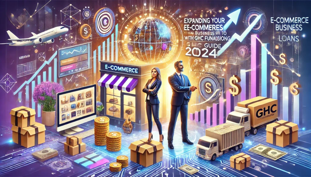 DALL·E 2024-08-01 21.13.16 - A vibrant and dynamic e-commerce business scene in 2024, with modern, sleek online stores and a variety of products displayed on screens. In the cente.webp